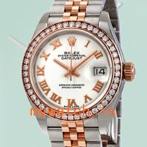 Rolex Datejust 28mm Ladies m279381rbr-0021 Diamond Bezel White Dial: A Timeless Elegance
